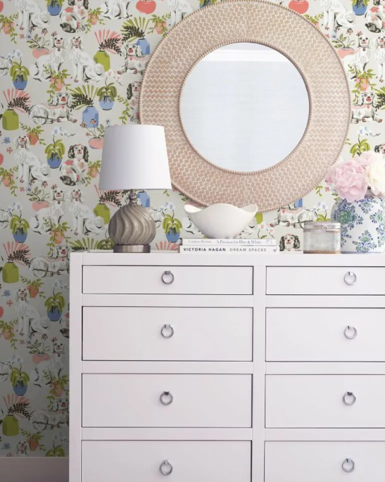 Wallpaper<Printfresh Good Dog - Peel u0026 Stick Wallpaper - Stone