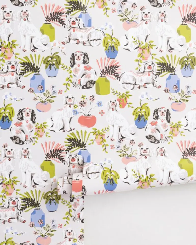 Wallpaper<Printfresh Good Dog - Peel u0026 Stick Wallpaper - Stone
