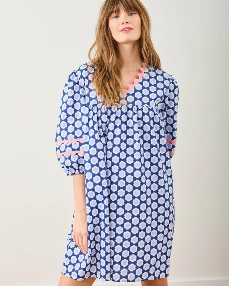 Dresses<Printfresh Hello Hexagon - Poppy Dress - Periwinkle Pop PeriwinklePop