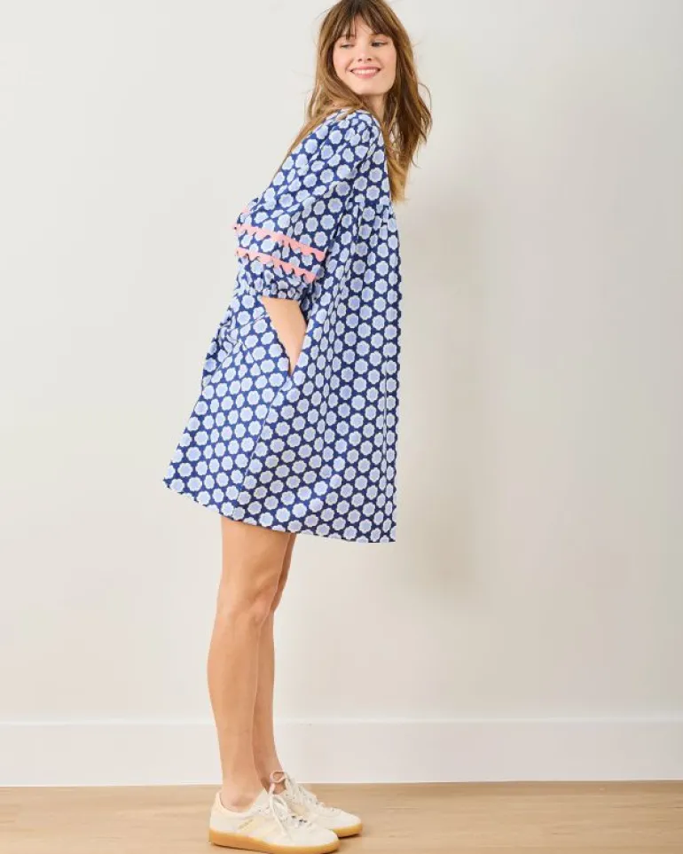 Dresses<Printfresh Hello Hexagon - Poppy Dress - Periwinkle Pop PeriwinklePop