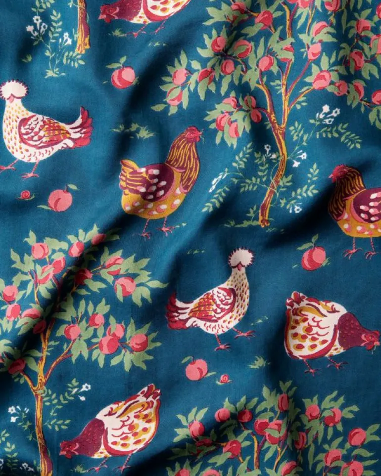 Petite | Luxe Satin<Printfresh Hen House - Petite Satin Wildest Dream Set - Navy