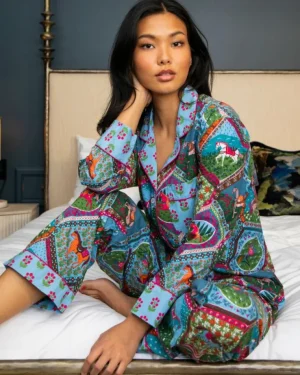 Pajama Sets<Printfresh High Horse - Long PJ Set - Blush Denim BlushDenim