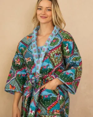 Robes<Printfresh High Horse - Reversible Quilted Robe - Blush Denim BlushDenim