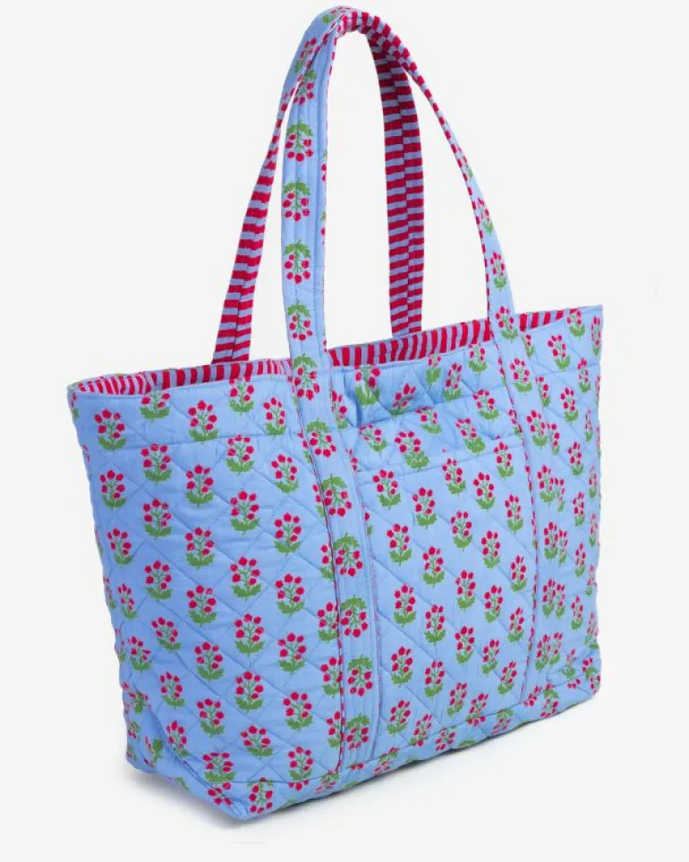 Bags & Totes<Printfresh In Bloom - Weekend Bag with Pouch - Denim