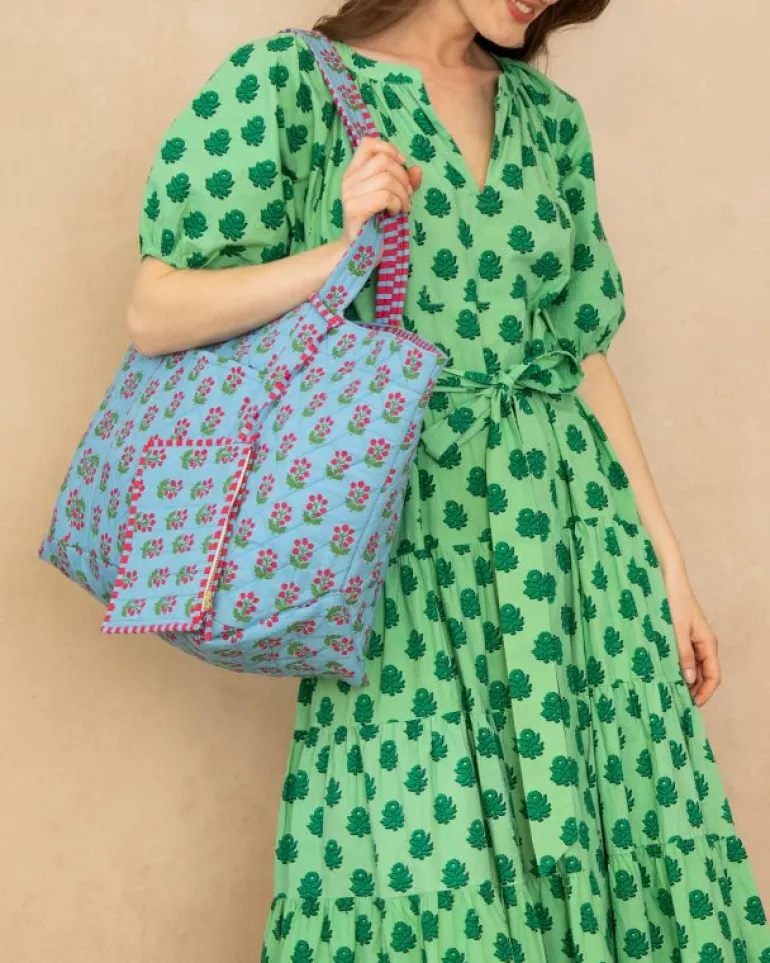 Bags & Totes<Printfresh In Bloom - Weekend Bag with Pouch - Denim