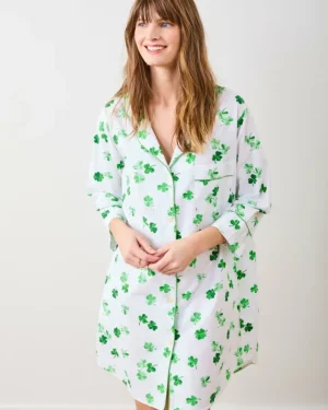 Sleep Shirts<Printfresh Lucky Clover - Sleep Shirt - Cloud