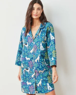 Sleep Shirts<Printfresh Must Love Dogs - Lightweight Flannel Sleep Shirt - Indigo