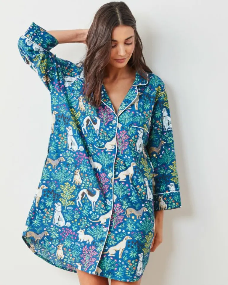 Sleep Shirts<Printfresh Must Love Dogs - Lightweight Flannel Sleep Shirt - Indigo