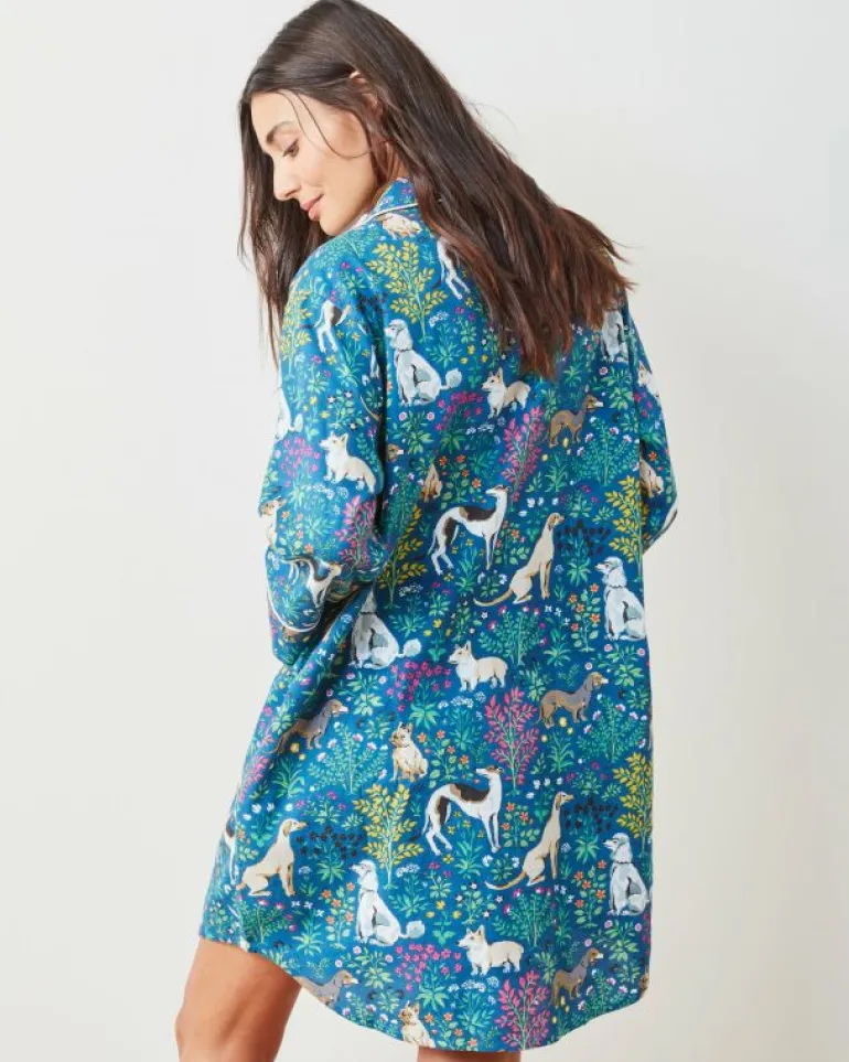 Sleep Shirts<Printfresh Must Love Dogs - Lightweight Flannel Sleep Shirt - Indigo