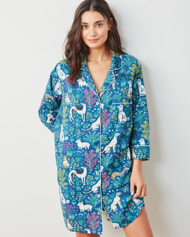 Sleep Shirts<Printfresh Must Love Dogs - Lightweight Flannel Sleep Shirt - Indigo