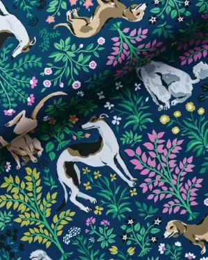 Wallpaper<Printfresh Must Love Dogs - Peel u0026 Stick Wallpaper - Indigo