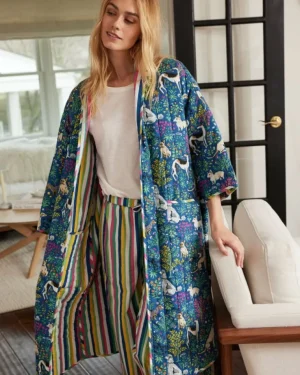 Robes<Printfresh Must Love Dogs - Reversible Quilted Robe - Indigo