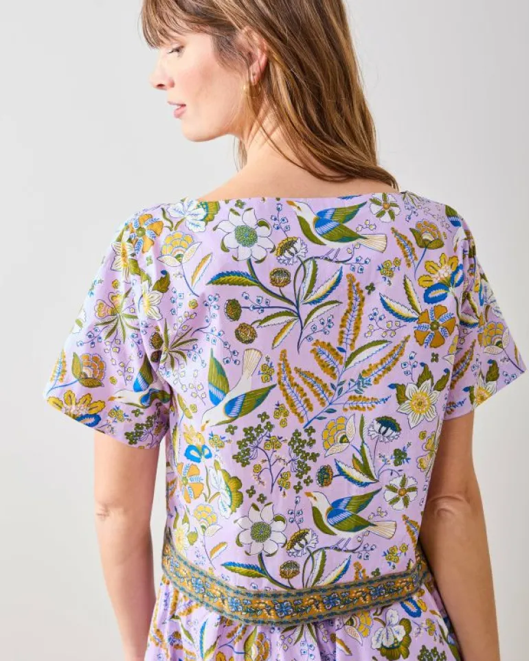 Blouses & Tops<Printfresh Painter's Garden - Carry On Cropped Top - Lavender