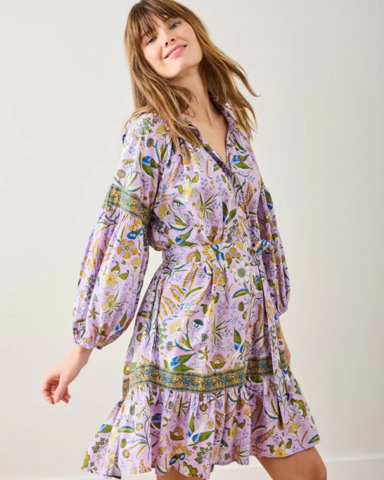 Dresses<Printfresh Painter's Garden - Claudia Dress - Lavender