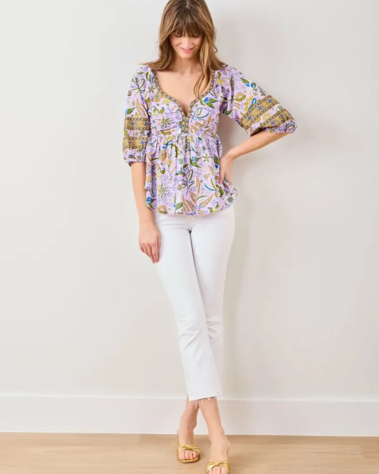Blouses & Tops<Printfresh Painter's Garden - Jasmine Blouse - Lavender