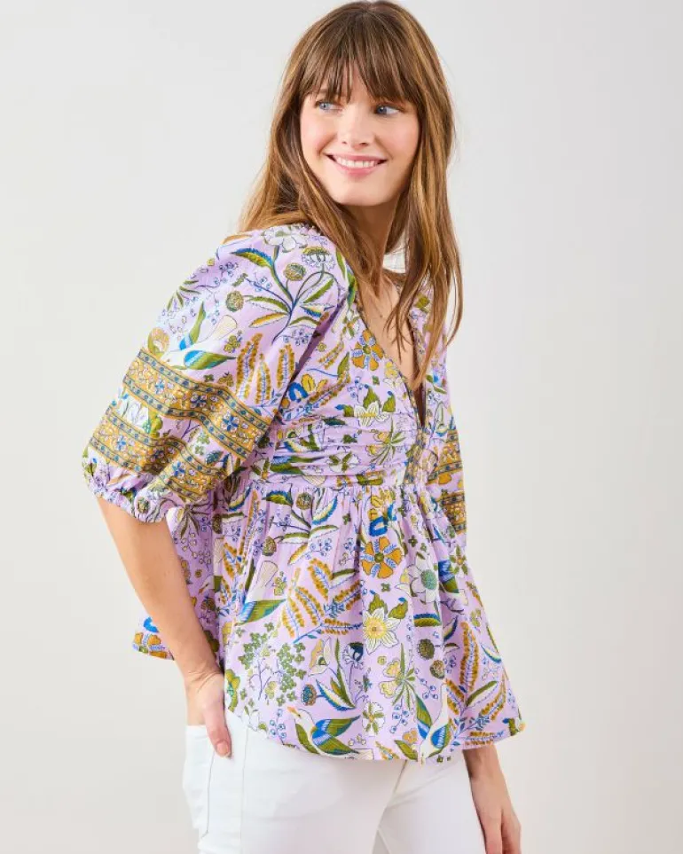 Blouses & Tops<Printfresh Painter's Garden - Jasmine Blouse - Lavender
