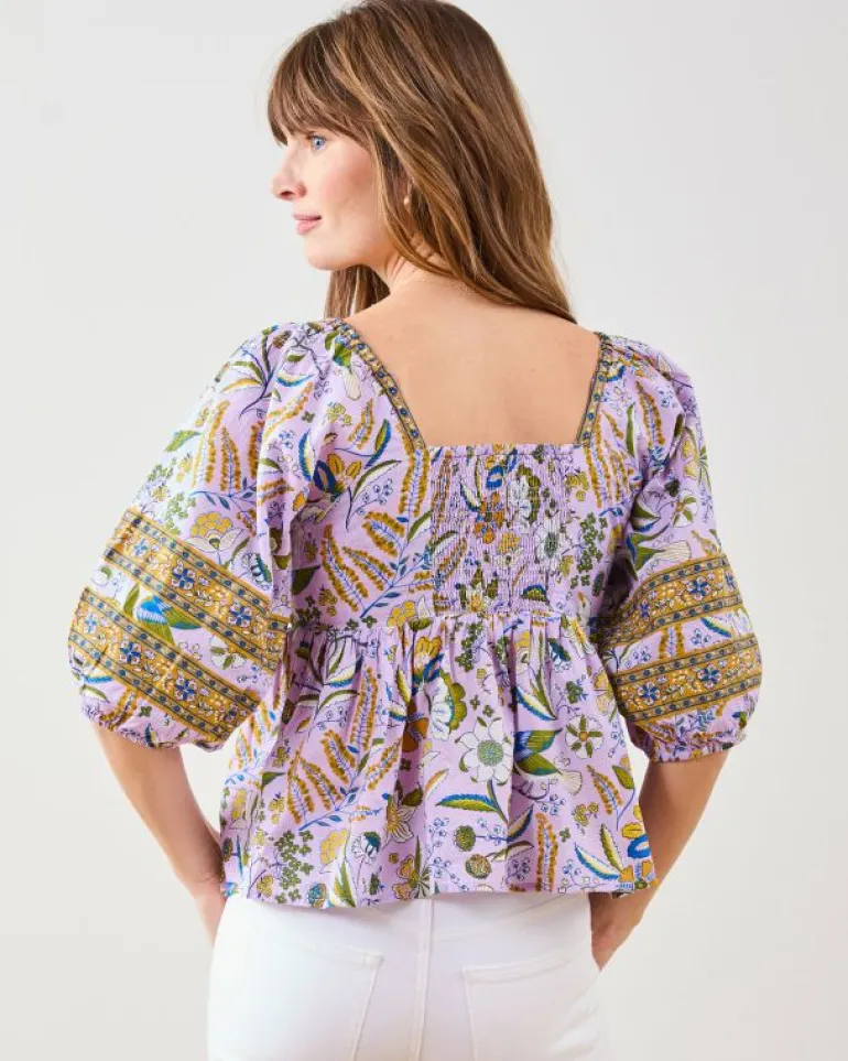 Blouses & Tops<Printfresh Painter's Garden - Jasmine Blouse - Lavender
