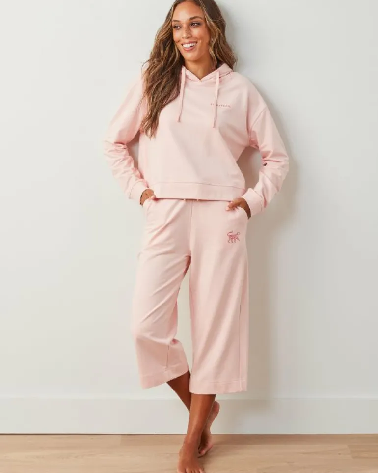 Sweatsuits<Printfresh Pale Pink - Down Time Cropped Sweatpants - Cropped Sweatpants PalePink