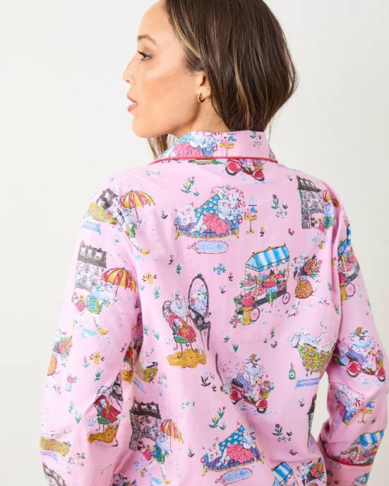 Pajama Sets<Printfresh Parisian Poodles - Long PJ Set - Paris Pink ParisPink