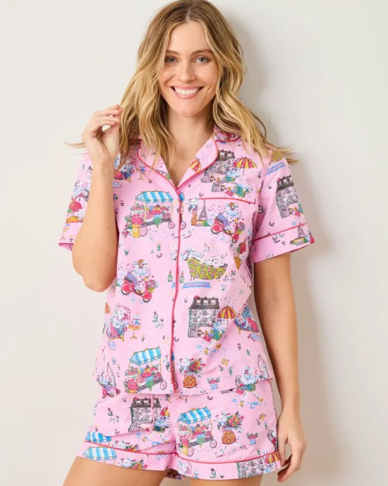 Pajama Sets<Printfresh Parisian Poodles - Short PJ Set - Paris Pink ParisPink