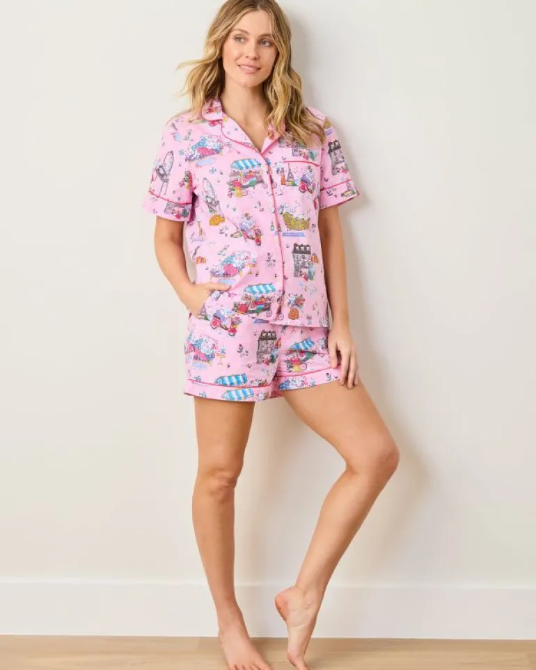 Pajama Sets<Printfresh Parisian Poodles - Short PJ Set - Paris Pink ParisPink