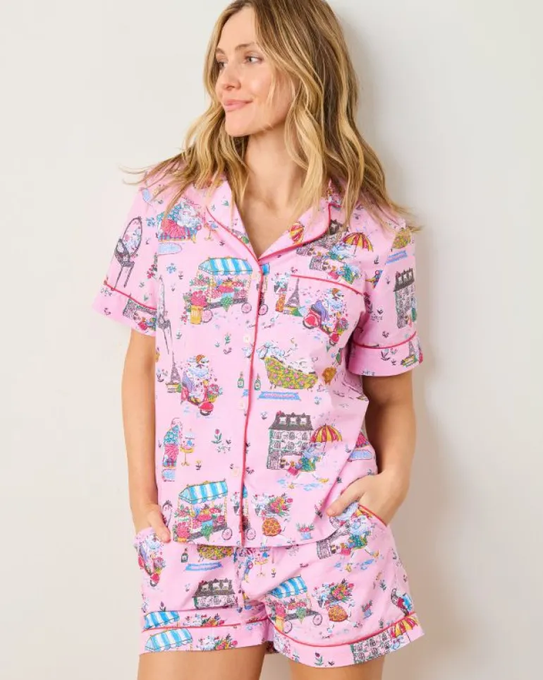 Pajama Sets<Printfresh Parisian Poodles - Short PJ Set - Paris Pink ParisPink