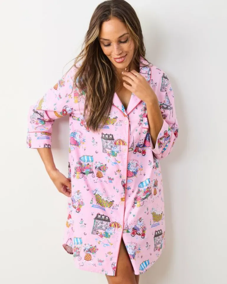 Sleep Shirts<Printfresh Parisian Poodles - Sleep Shirt - Paris Pink ParisPink