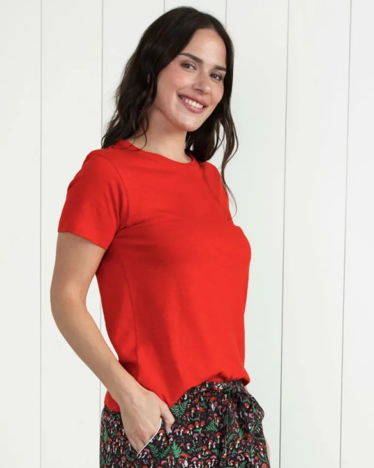 T-shirts & Tanks | T-shirts & Henleys<Printfresh Red Lip - Saturday Tee - Knit T-Shirt