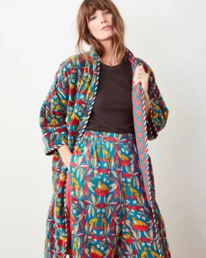 Royal Cheetah | Luxe Satin<Printfresh Royal Cheetah - Reversible Quilted Velvet Robe - Ruby Jade Ruby&Jade