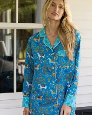 Pajama Sets<Printfresh Show Pony - Long PJ Set - Steel Blue SteelBlue