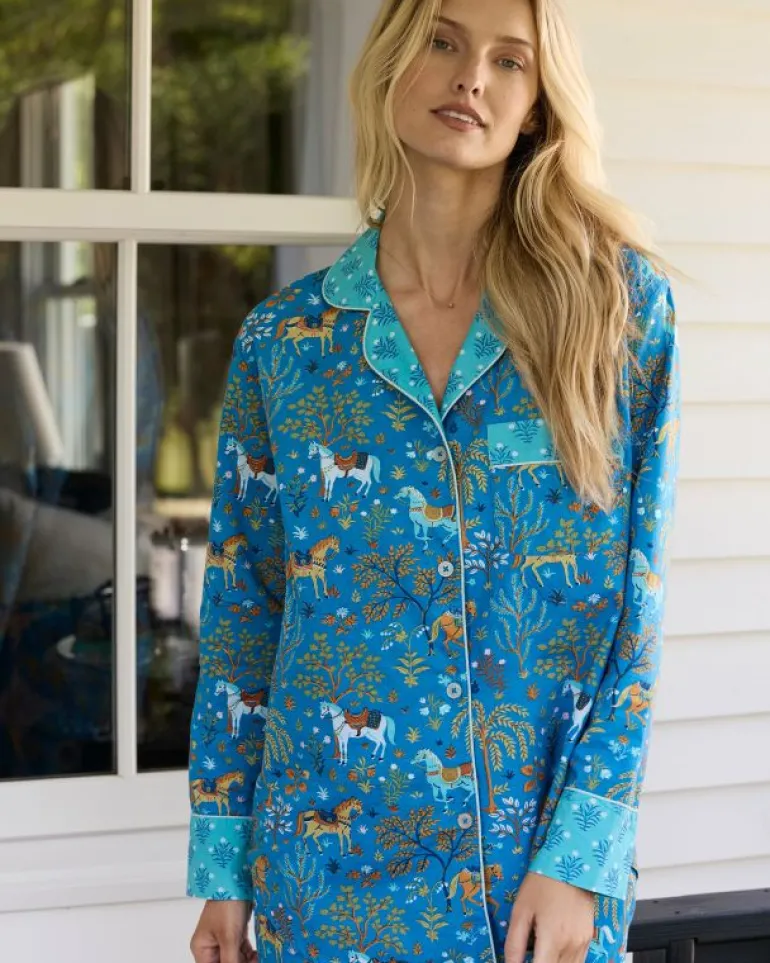 Pajama Sets<Printfresh Show Pony - Long PJ Set - Steel Blue SteelBlue