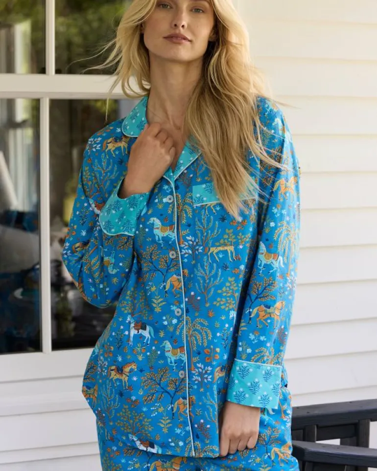 Pajama Sets<Printfresh Show Pony - Long PJ Set - Steel Blue SteelBlue