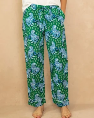 Pajama Bottoms<Printfresh Tiger Queen - PJ Pants - Jade
