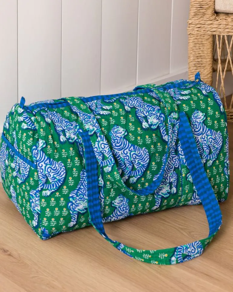 Bags & Totes<Printfresh Tiger Queen - Quilted Duffle Bag - Jade