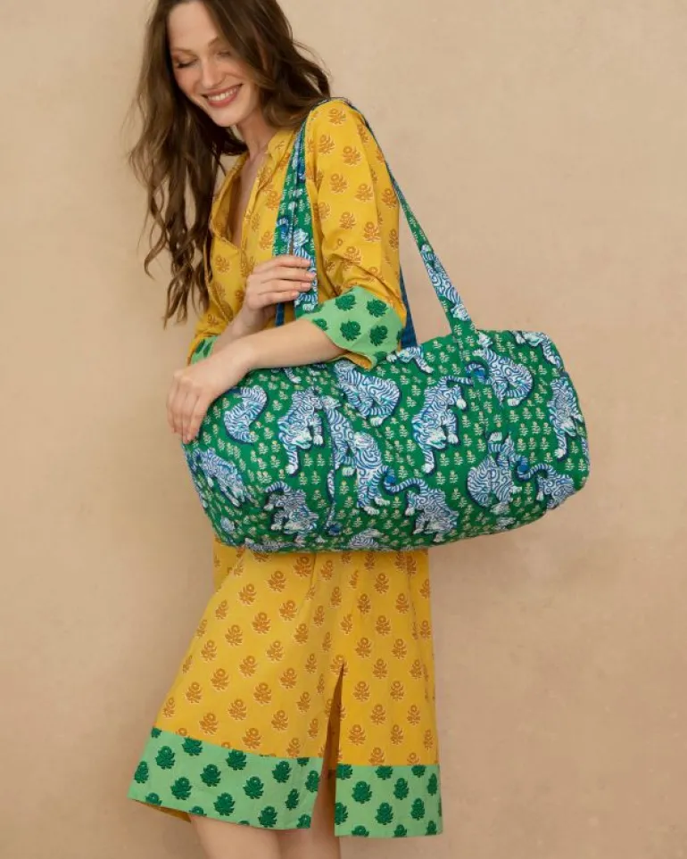 Bags & Totes<Printfresh Tiger Queen - Quilted Duffle Bag - Jade