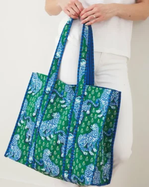 Bags & Totes<Printfresh Tiger Queen - The Traveler Tote - Jade