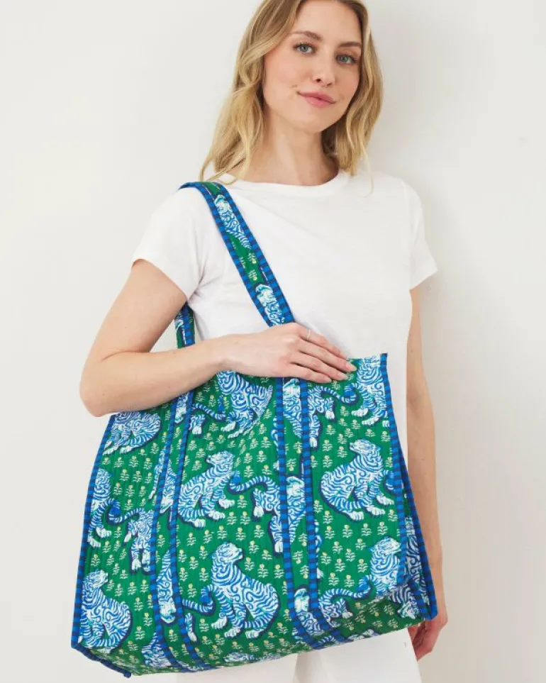 Bags & Totes<Printfresh Tiger Queen - The Traveler Tote - Jade
