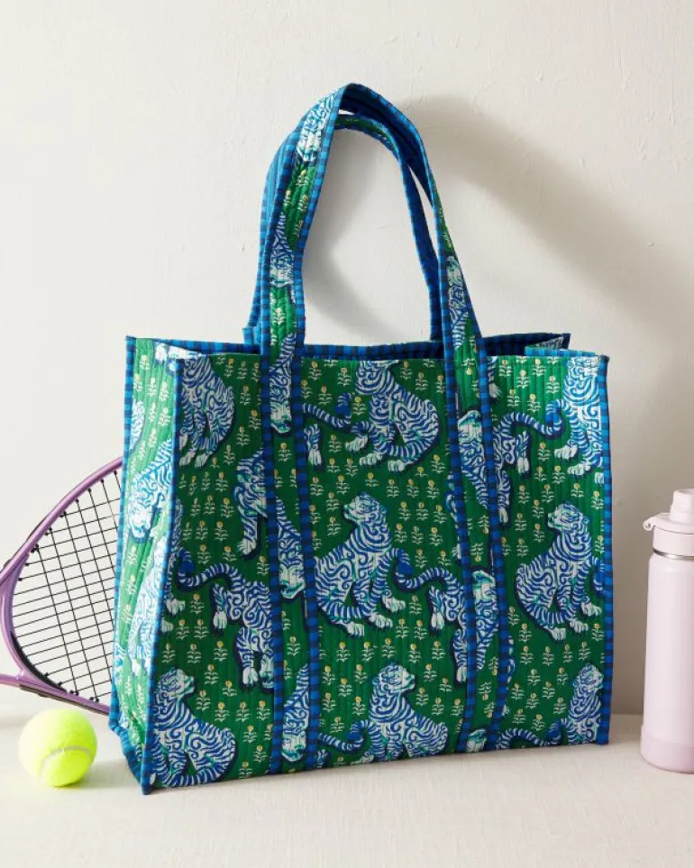 Bags & Totes<Printfresh Tiger Queen - The Traveler Tote - Jade