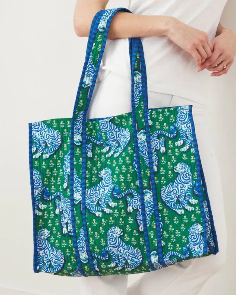 Bags & Totes<Printfresh Tiger Queen - The Traveler Tote - Jade