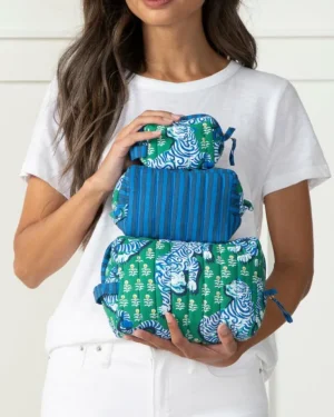 Pouches<Printfresh Tiger Queen - Three's Best Pouch Set - Jade