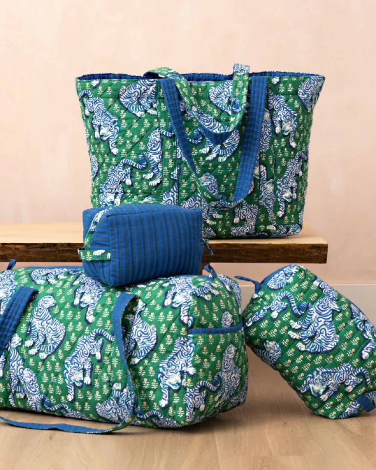 Bags & Totes<Printfresh Tiger Queen - Weekend Bag with Pouch - Jade