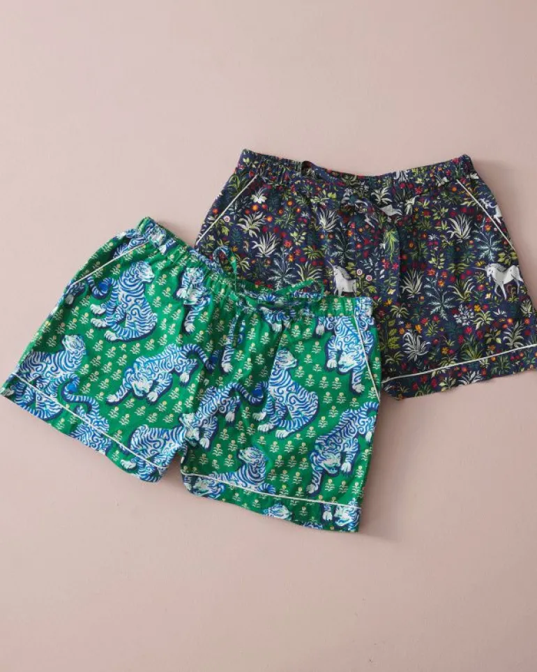 Bundles | Pajama Bottoms<Printfresh Tiger u0026 Unicorn - 2-Pack PJ Shorts - Multi