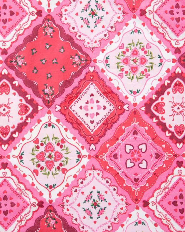 Pajama Sets<Printfresh Vintage Valentine - Long PJ Set - Mailbox Pink MailboxPink