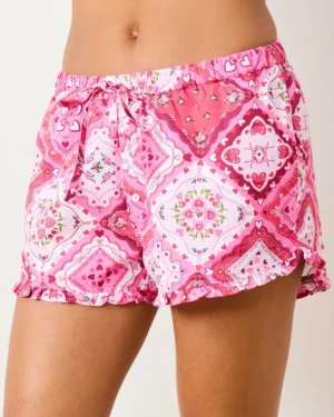 Pajama Bottoms<Printfresh Vintage Valentine - Ruffle Shorts - Mailbox Pink MailboxPink