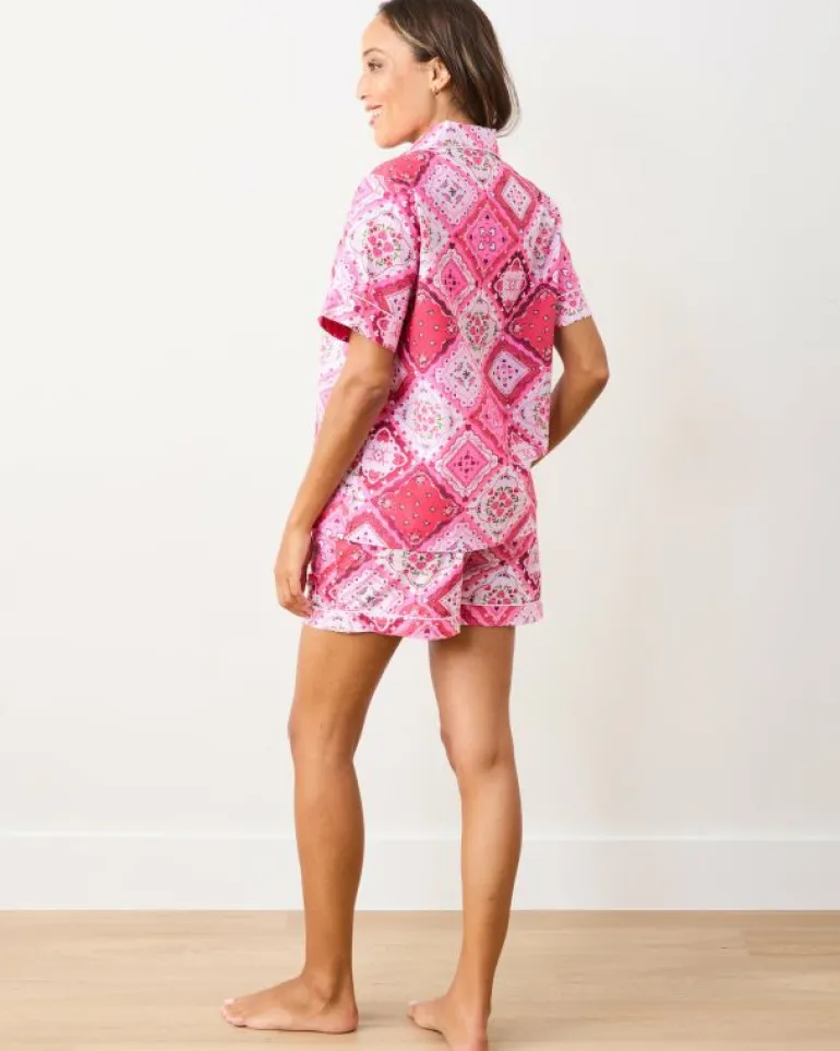 Pajama Sets<Printfresh Vintage Valentine - Short PJ Set - Mailbox Pink MailboxPink