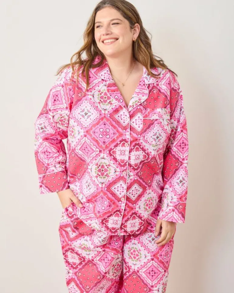 Tall | Pajama Sets<Printfresh Vintage Valentine - Tall Long PJ Set - Mailbox Pink MailboxPink