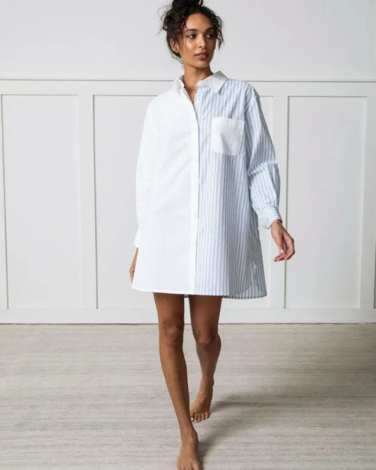 Blouses & Tops<Printfresh Weekend Stripes - Everyday Button Down - Blue Skies BlueSkies