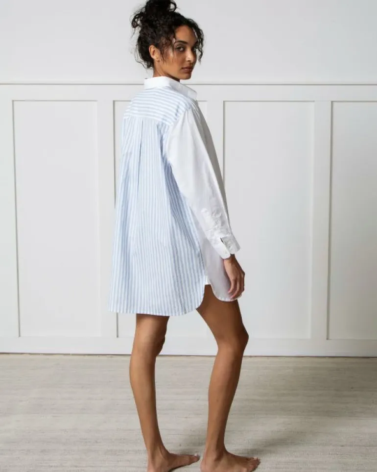 Blouses & Tops<Printfresh Weekend Stripes - Everyday Button Down - Blue Skies BlueSkies